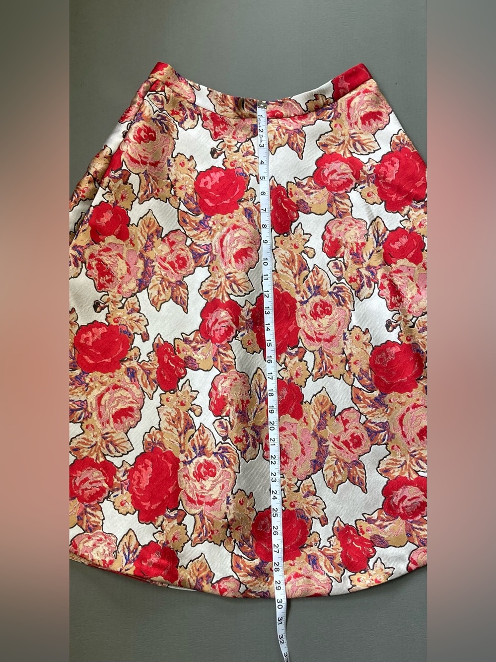 Anthropologie Rachel Antonoff Floral Rose Jacquard A-Line Skirt Size 8 - Picture 6 of 10